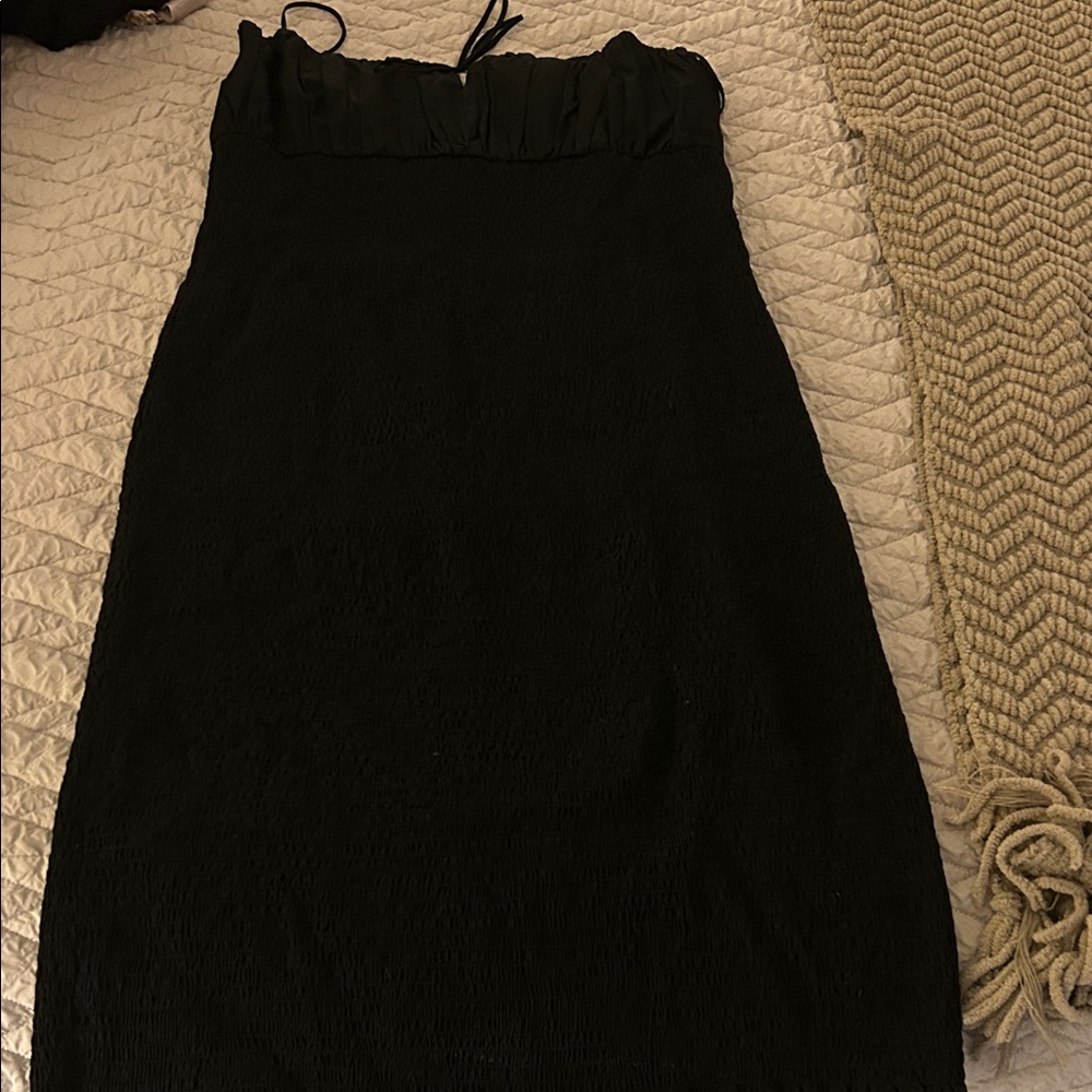 J. Crew Black Midi Dress
